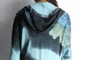 gradation mix  design knit zip hoodie