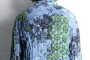 total pattern pleats frill sheer shirt