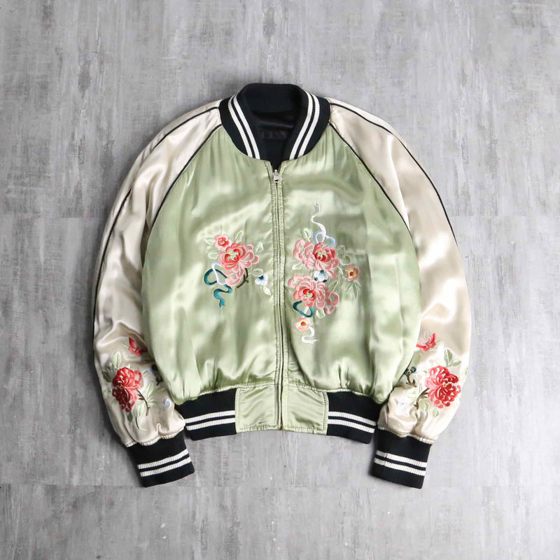 double-face silk souvenir jacket