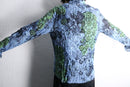 total pattern pleats frill sheer shirt
