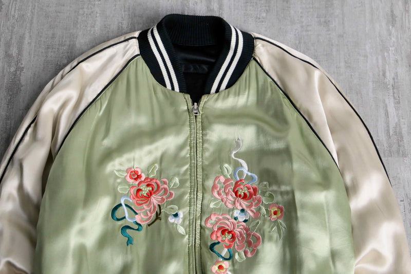 double-face silk souvenir jacket