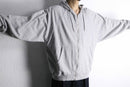 gray over sizing double face zip sweat hoodie
