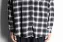 monotone shadow check flannel shirt
