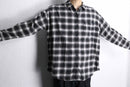 monotone shadow check flannel shirt