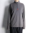 spider embroidered half-zip pullover