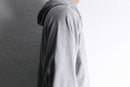 gray over sizing double face zip sweat hoodie