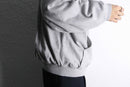 gray over sizing double face zip sweat hoodie