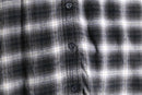 monotone shadow check flannel shirt