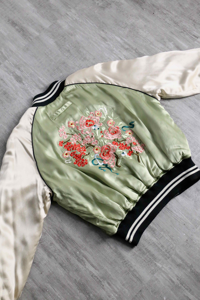 double-face silk souvenir jacket