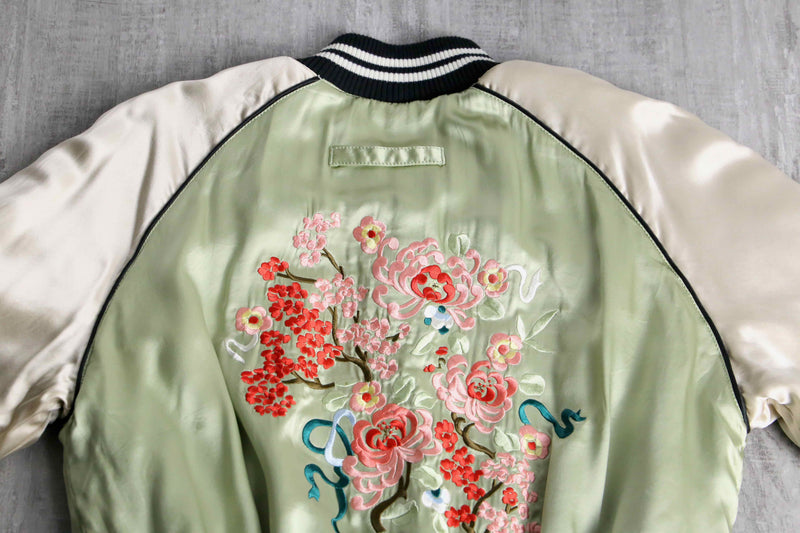 double-face silk souvenir jacket