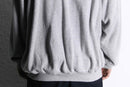 gray over sizing double face zip sweat hoodie