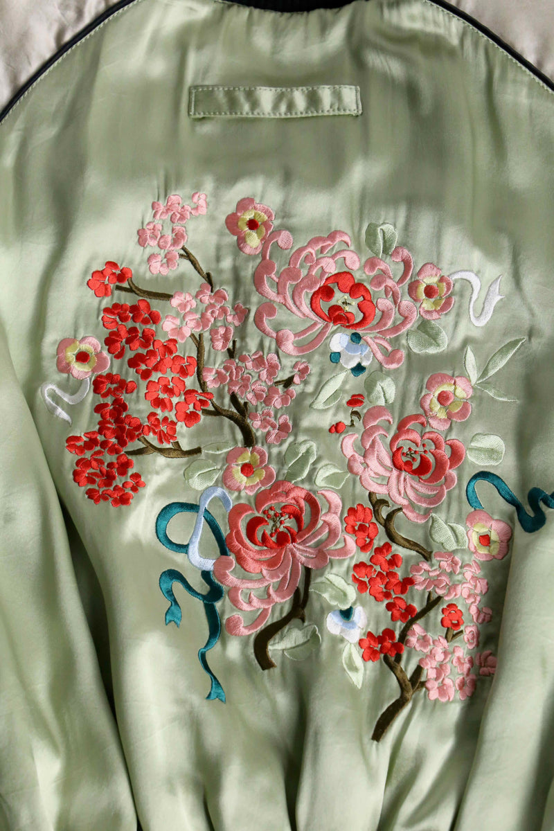 double-face silk souvenir jacket