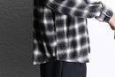 monotone shadow check flannel shirt