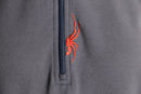 spider embroidered half-zip pullover