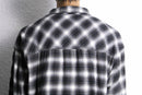 monotone shadow check flannel shirt
