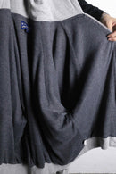 gray over sizing double face zip sweat hoodie