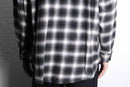 monotone shadow check flannel shirt