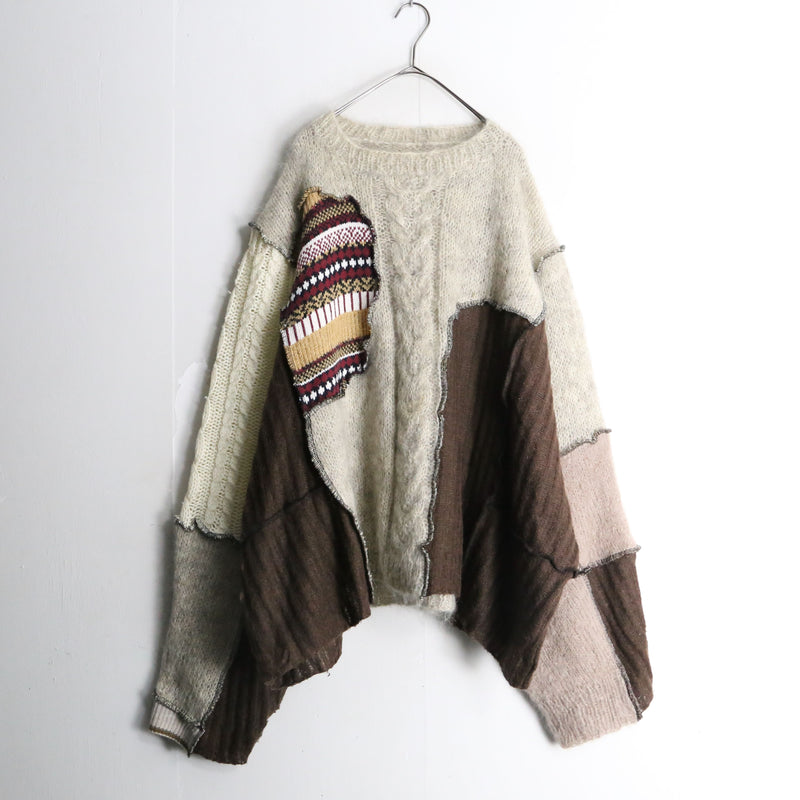 "Re:make" brown tone loose knit