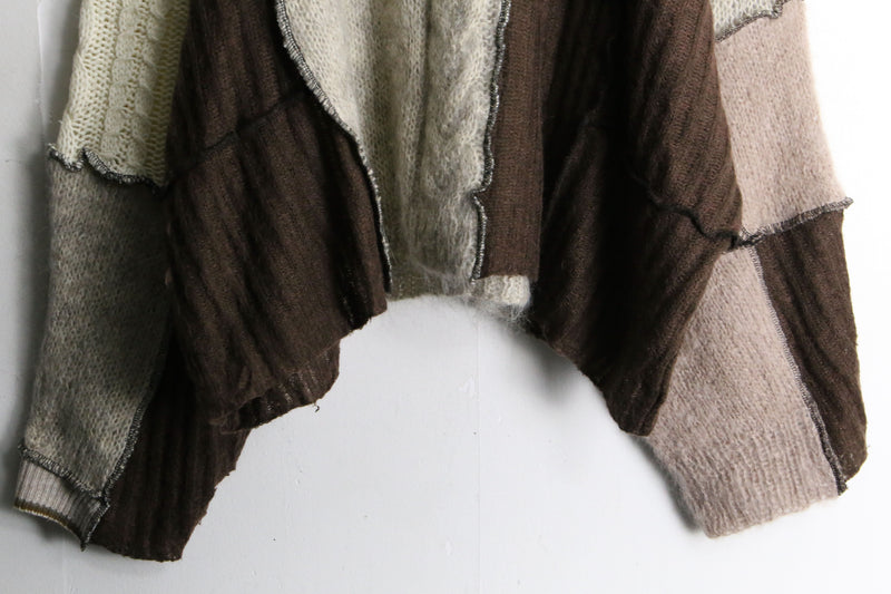 "Re:make" brown tone loose knit