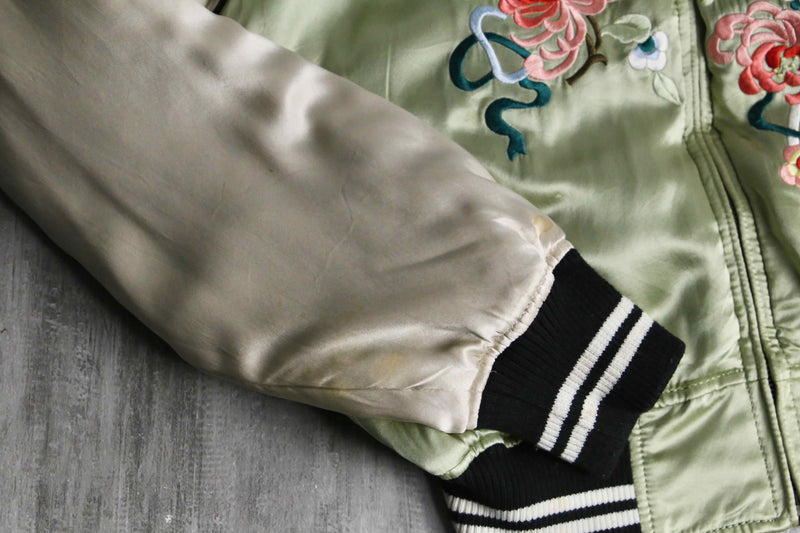 double-face silk souvenir jacket