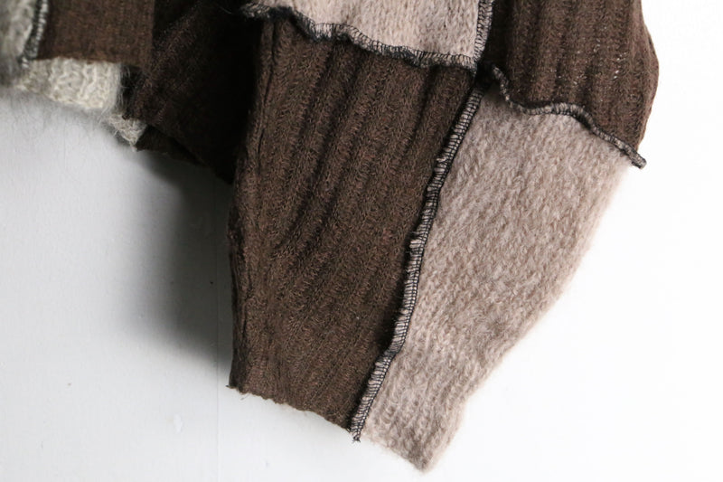 "Re:make" brown tone loose knit