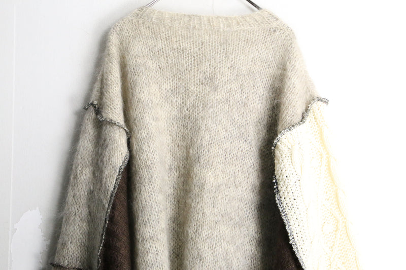 "Re:make" brown tone loose knit