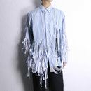 ''Re:make''shredder design stripe shirt