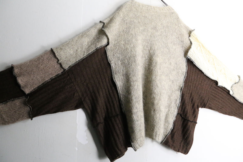 "Re:make" brown tone loose knit