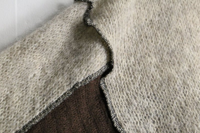 "Re:make" brown tone loose knit