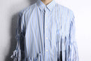 ''Re:make''shredder design stripe shirt