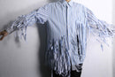 ''Re:make''shredder design stripe shirt