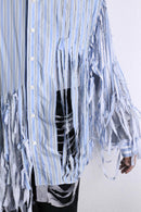 ''Re:make''shredder design stripe shirt