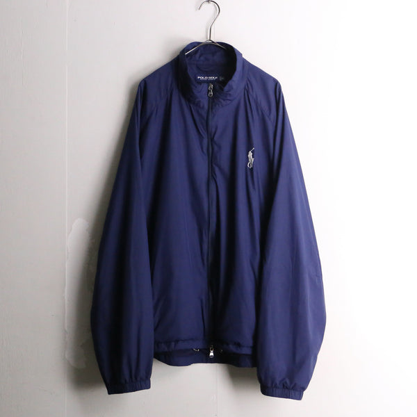 “POLO GOLF” navy zip nylon jacket