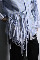 ''Re:make''shredder design stripe shirt