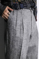 two tuck stripe textured slacks