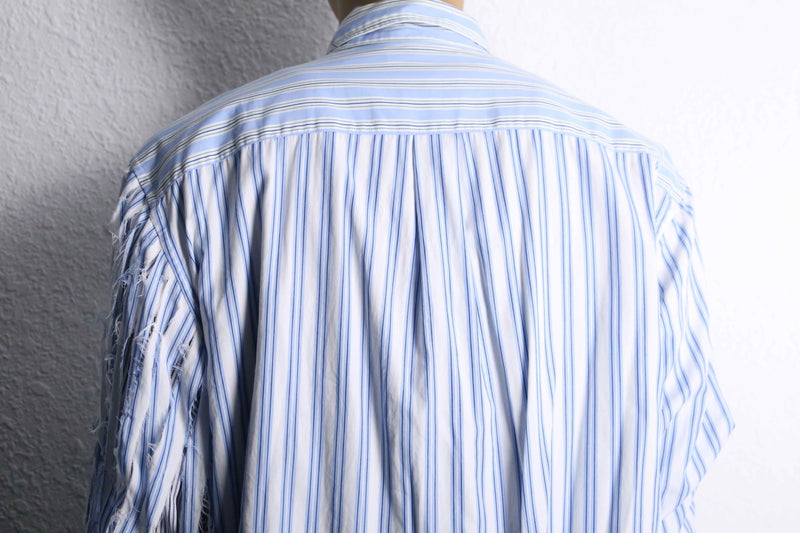 ''Re:make''shredder design stripe shirt