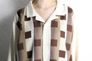 geometric check loose shirt
