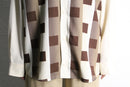 geometric check loose shirt