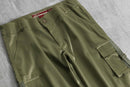 1990-00s glossy wide cargo pants