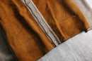 1970-80s suede switch rib knit cardigan