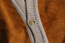 1970-80s suede switch rib knit cardigan