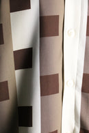 geometric check loose shirt