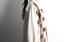 geometric check loose shirt