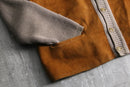 1970-80s suede switch rib knit cardigan