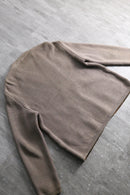 1970-80s suede switch rib knit cardigan
