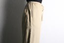 yellow beige linen wide easy pants