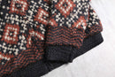 fair Isle pattern wool knit blouson
