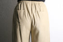 yellow beige linen wide easy pants