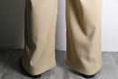 yellow beige linen wide easy pants