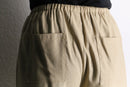 yellow beige linen wide easy pants